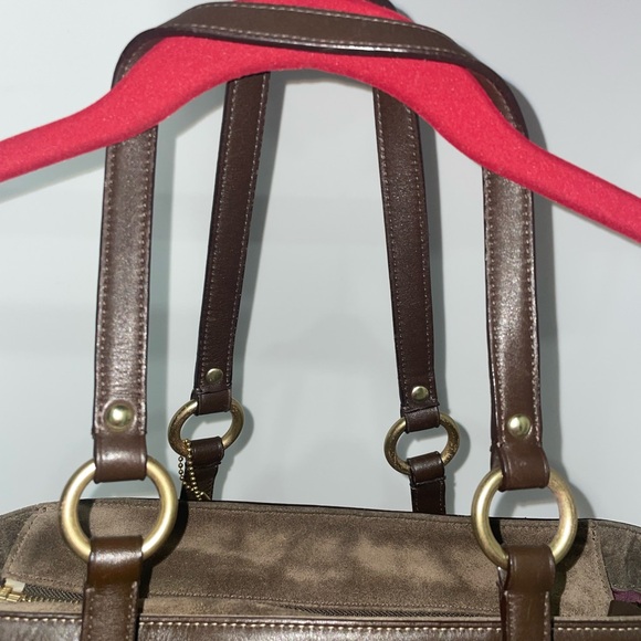 Coach suede handbag - Picture 4 of 8